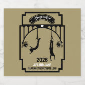 Bungee Jumping Wedding Gift Schaumweinetikett (Einzelnes Label)