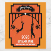 Bungee Jumping Wedding Gift Weinetikett (Einzelnes Label)