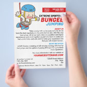 Bunjee Cartoon - Bungee Jumping Course Werbung Flyer (Hand)