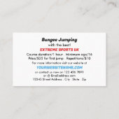 Bunjee Cartoon - Bungee Jumping Instructor Visitenkarte (Rückseite)