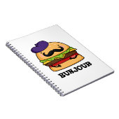 Bunjour Funny French Burger Bun Pun Notizblock (Rechte Seite)