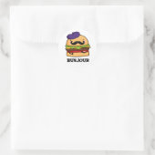 Bunjour Funny French Burger Bun Pun Runder Aufkleber (Tasche)