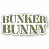 BUNKER BUNNY AUFKLEBER (Vorderseite)