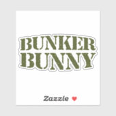 BUNKER BUNNY AUFKLEBER (Blatt)