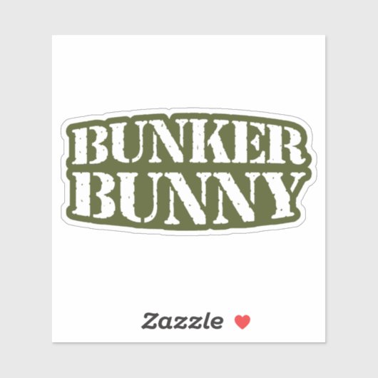 BUNKER BUNNY AUFKLEBER (Blatt)