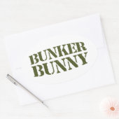BUNKER BUNNY OVALER AUFKLEBER (Umschlag)