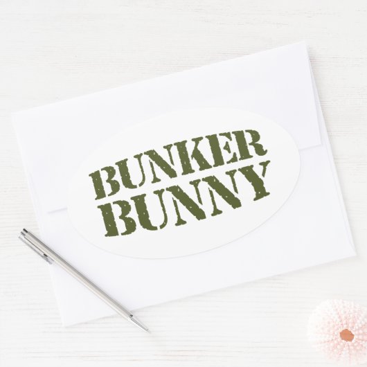 BUNKER BUNNY OVALER AUFKLEBER (Umschlag)
