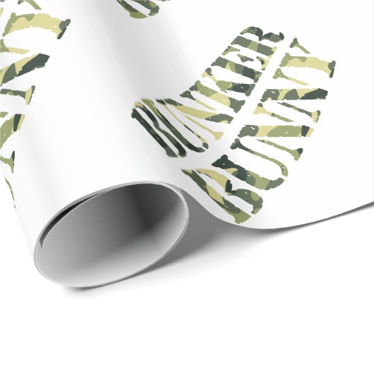 BUNKER CAMOUFLAGE / KAMOUFLAGE GESCHENKPAPIER (Rolleneckpunkt)
