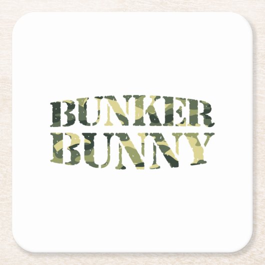 BUNKER CAMOUFLAGE / KAMOUFLAGE RECHTECKIGER PAPPUNTERSETZER (Vorderseite)