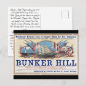 Bunker Hill Clipper Segeln 1853 Postkarte (Vorne/Hinten)