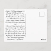 Bunker Hill Clipper Segeln 1853 Postkarte (Rückseite)