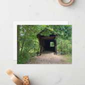 Bunker Hill Covered Bridge Mitteilungskarte (Vorderseite/Rückseite Beispiel)