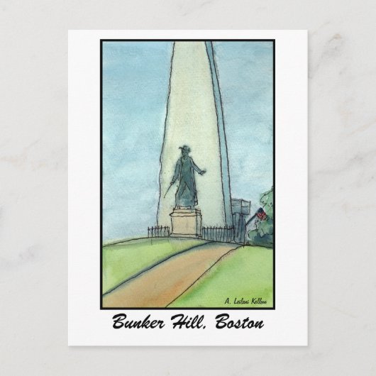 Bunker Hill Monument, Boston MA Postkarte (Vorderseite)