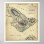 Bunker Hill War Map - 1775 Poster (Vorne)