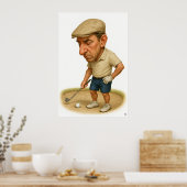 Bunker Trouble - Golf Art Print Poster (Küche)