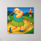 Bunker Trouble- Large Wrapped Canvas Golf Print Leinwanddruck (Vorderseite)