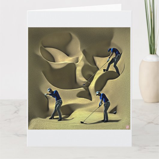 Bunkerproblem - Big Golf Card Dankeskarte (Vorderseite)
