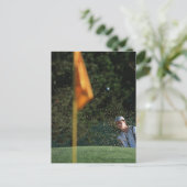 Bunkerschuss (Golf) Postkarte (Stehend Vorderseite)