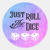 Bunko- oder Bunko-Würfel-Party Runder Aufkleber (Vorderseite)