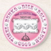 Bunko-Vintager runder Entwurf Sandstein Untersetzer (Vorne)