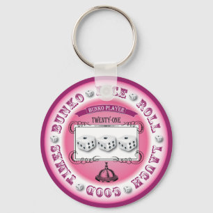 Bunko-Vintager runder Entwurf Schlüsselanhänger