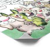 Bunlimited Upliftment-Feel Good Rabbit Love Puns Poster (Ecke)