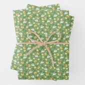 Bunne auf einem Feld - hellgrün. Geschenkpapier Set (Beispiel)