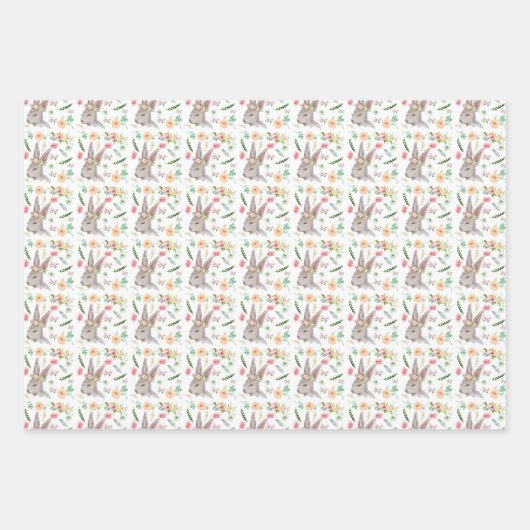 Bunne mit Blume Geschenkpapier Set (Vorderseite 2)