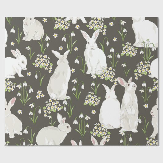 Bunne und Blattwerk Geschenkpapier (Flach)