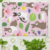 Bunne und ihre Leckereien Geschirrtuch (Gefaltet)