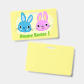BUNNIEN "HAPPY EASTER" AUSWEIS (Vorder- & Rückseite)