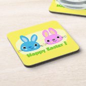 BUNNIEN "HAPPY EASTER" GETRÄNKEUNTERSETZER (Linke Seite)