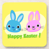 BUNNIEN "HAPPY EASTER" GETRÄNKEUNTERSETZER (Vorderseite)