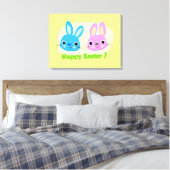 BUNNIEN "HAPPY EASTER" LEINWANDDRUCK (Insitu (Schlafzimmer))