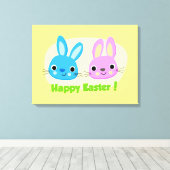BUNNIEN "HAPPY EASTER" LEINWANDDRUCK (Insitu (Holzboden))