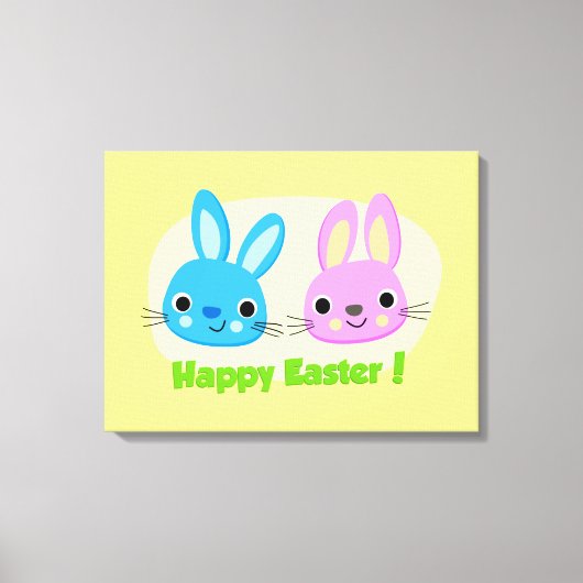 BUNNIEN "HAPPY EASTER" LEINWANDDRUCK (Vorderseite)