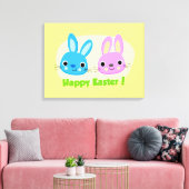 BUNNIEN "HAPPY EASTER" LEINWANDDRUCK (Insitu (Wohnzimmer))