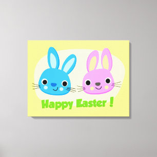 BUNNIEN "HAPPY EASTER" LEINWANDDRUCK