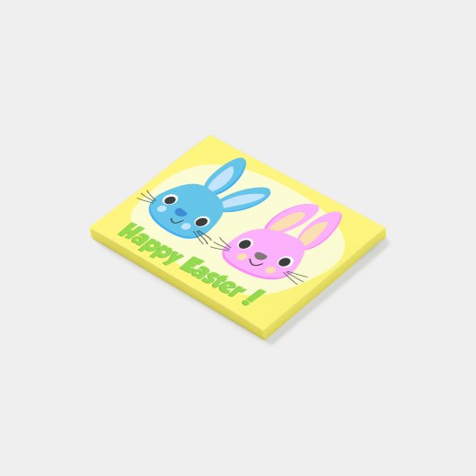 BUNNIEN "HAPPY EASTER" POST-IT KLEBEZETTEL (angewinkelt)