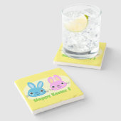 BUNNIEN "HAPPY EASTER" STEINUNTERSETZER (Seitenansicht)