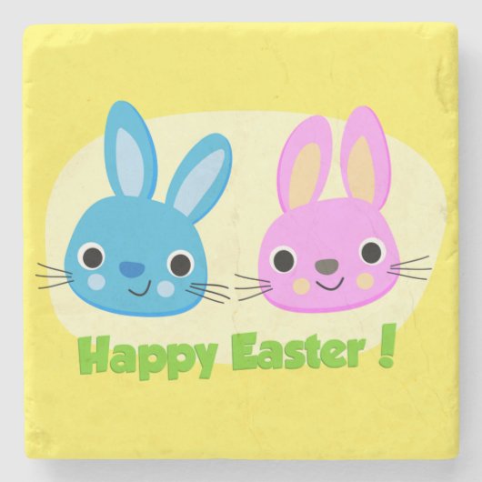 BUNNIEN "HAPPY EASTER" STEINUNTERSETZER (Vorderseite)
