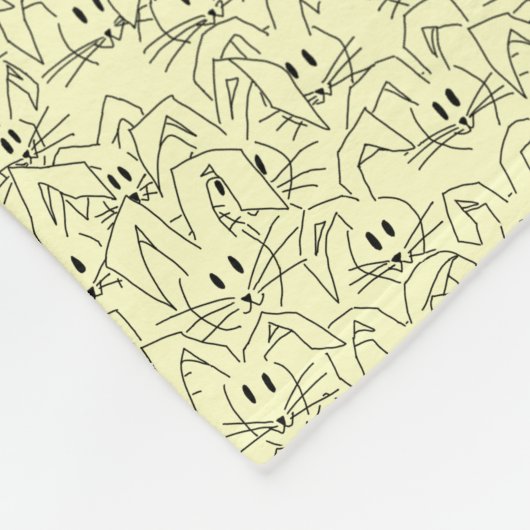 Bunnienbänder auf gelb - nahtlos. fleecedecke (Ecke)