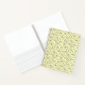 Bunnienbänder auf gelb - nahtlos. notizblock (Innenseite)