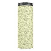 Bunnienbänder auf gelb - nahtlos. thermosbecher (Rückseite)