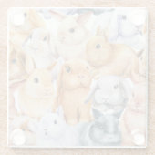 Bunnies Aquarelltiere Glasuntersetzer (Rückseite)