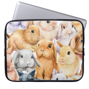 Bunnies Aquarelltiere Laptopschutzhülle