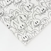Bunnies-Bunchen auf weiß - nahtlos. Fleecedecke (Ecke)