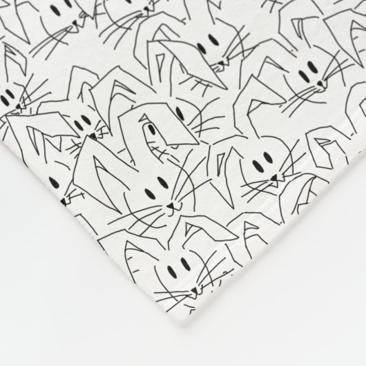 Bunnies-Bunchen auf weiß - nahtlos. Fleecedecke (Ecke)