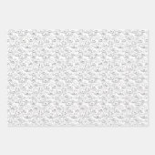 Bunnies-Bunchen auf weiß - nahtlos. Geschenkpapier Set (Vorderseite 3)