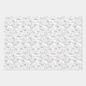 Bunnies-Bunchen auf weiß - nahtlos. Geschenkpapier Set (Vorderseite)